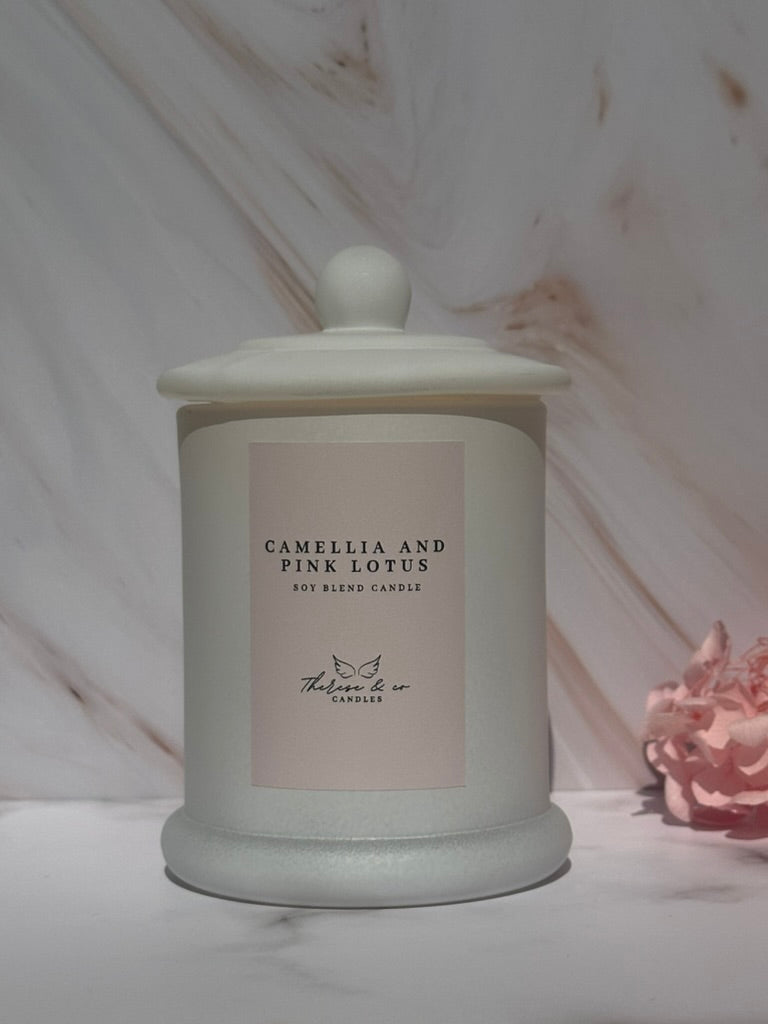 Camellia and Pink lotus